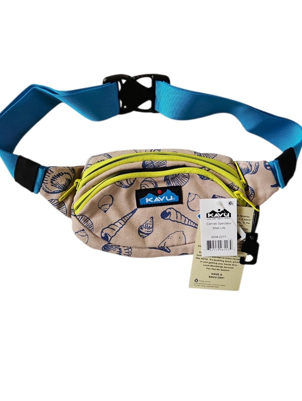 KAVU Canvas Spectator Belt Bag in Shell Life | NWT | Fanny Pack - Picture 2 of 5
